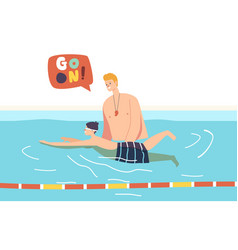 Training Learning To Swim Sport Lesson Concept