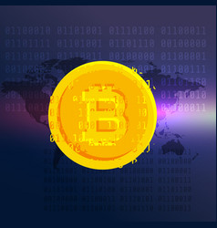 Bitcoin Currency Symbol Digital Background