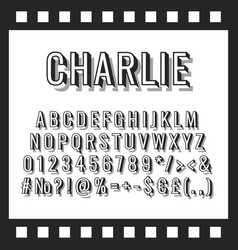 Charlie Vintage 3d Alphabet Set