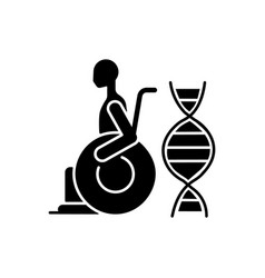 Muscular Dystrophy Black Glyph Icon