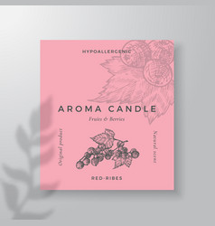 Aroma Candle Label Template Red Ribes