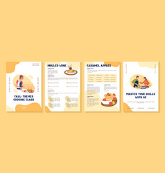 Fall Themed Cooking Class Flat Brochure Template