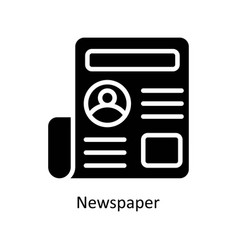 Newspaper Solid Icon Design