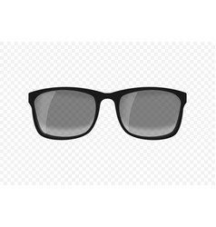 Realistic Sun Glasses Front View Black Glasses