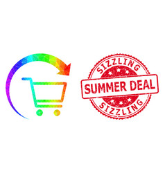 Round Rubber Sizzling Summer Deal Stamp