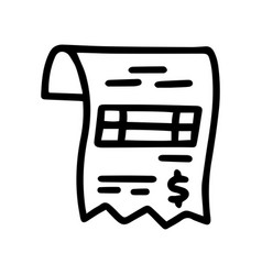 Utility Bill Line Doodle Simple Icon