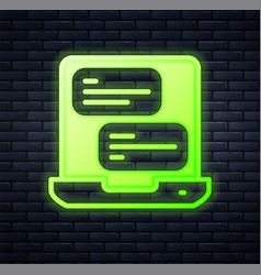 Glowing Neon Taxi Mobile App Icon Isolated