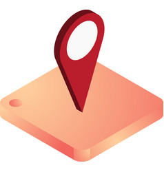 Location Pin In 3d Isometric Style