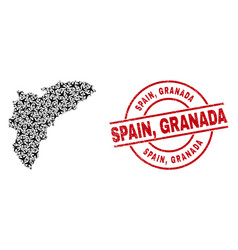 Spain Granada Scratched Badge And Alicante