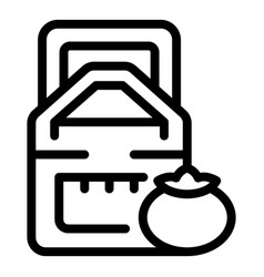 Break Food Icon Outline Lunch Box