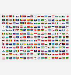 World All Countries Rectangle Flag Icon