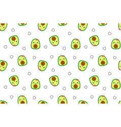 Seamless Pattern With Cute Avocados Squishmallow