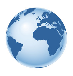 Earth Globe - World Map With Continents On Planet