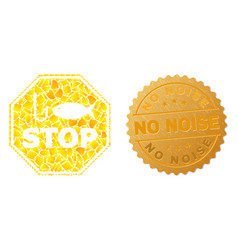 Fishing Stop Octagon Icon Collage Of Gold Spots