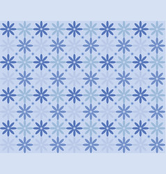 Blue Flowers Background Pattern Tile