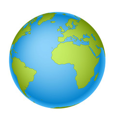 Earth Globe - World Map With Continents On Planet