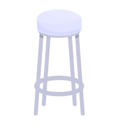 Leather Bar Stool Icon Cartoon Tall Chair