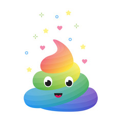 Colorful Funny Rainbow Poop Cute Excrement