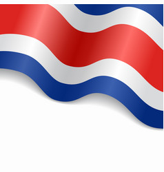 Costa Rican Flag Wavy Abstract Background