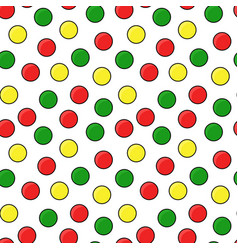 Random Y2k Retro Clown Circles Seamless Pattern