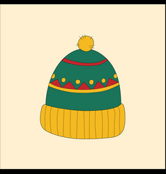 Cozy Bright Hat With An Ornament