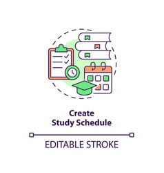 Create Study Schedule Concept Icon