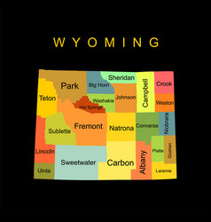 Wyoming State Map Silhouette