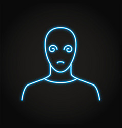 Addicted Person Neon Icon In Line Style