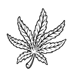 Cannabis Leaf Design Element For Poster T Shirt