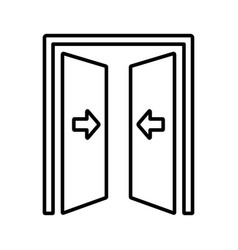 Door Admittance Entrance Icon Line Outline Design