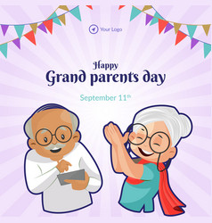 Happy Grandparents Day Banner Design Template