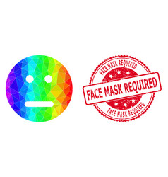 Round Textured Face Mask Required Badge