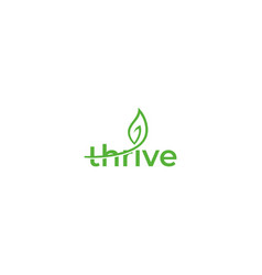 Thrive Fast Grow Leaf Logo Icon Template