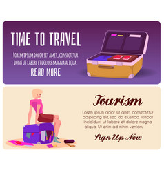 Travel Agency Advertising Web Banners Set