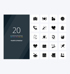 20 Health And Medical Solid Glyph Icon