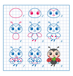 How To Draw Cute Ladybug Step By Step Lesson