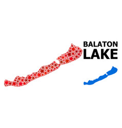 Red Star Pattern Map Balaton Lake