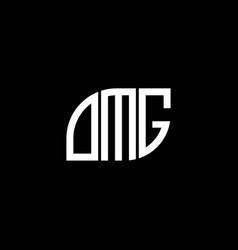 Omg Letter Logo Design On Black Background