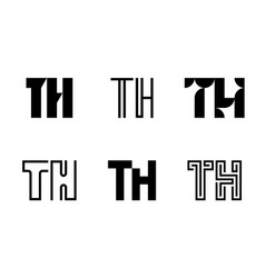 Set Of Letter Th Logos