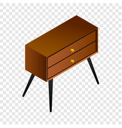 Vintage Night Stand Icon Isometric Style