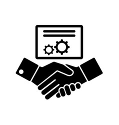 Agreement Partnership Icon Black Design