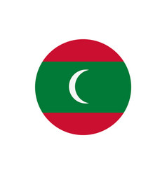 Flag Of Maldives In A Circle