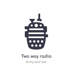 Two Way Radio Icon Isolated Way Radio Icon