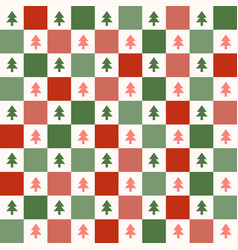 Cute Retro Vintage Christmas Checkerboard Y2k