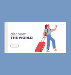 Discover The World Landing Page Template Female