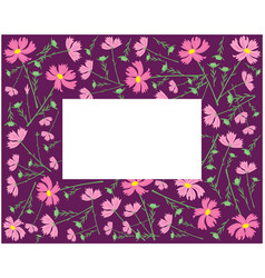 Frame Of Beautiful Pink Cosmos Flowers