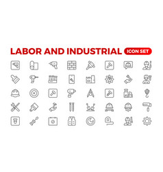 Labor And Industrial Icon Set