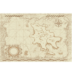 Print Image Of An Old Sea Map In The Style O