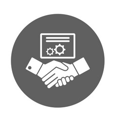 Agreement Partnership Icon Gray Graphics