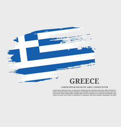 Greece Flag Grunge Brush And Poster